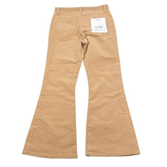 Frame Denim Womens Le Crop Flare Light Camel Corduroy Jean - Picture 6 of 8